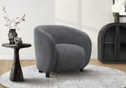 Accent Chair 29"H Dark Grey Upholstered Modern-DECOROLALA