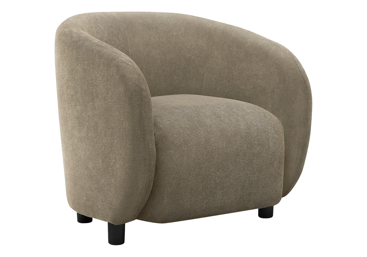 Accent Chair 29"H Light Brown Upholstered Modern-Accent Chairs-DECOROLALA