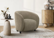 Accent Chair 29"H Light Brown Upholstered Modern-DECOROLALA