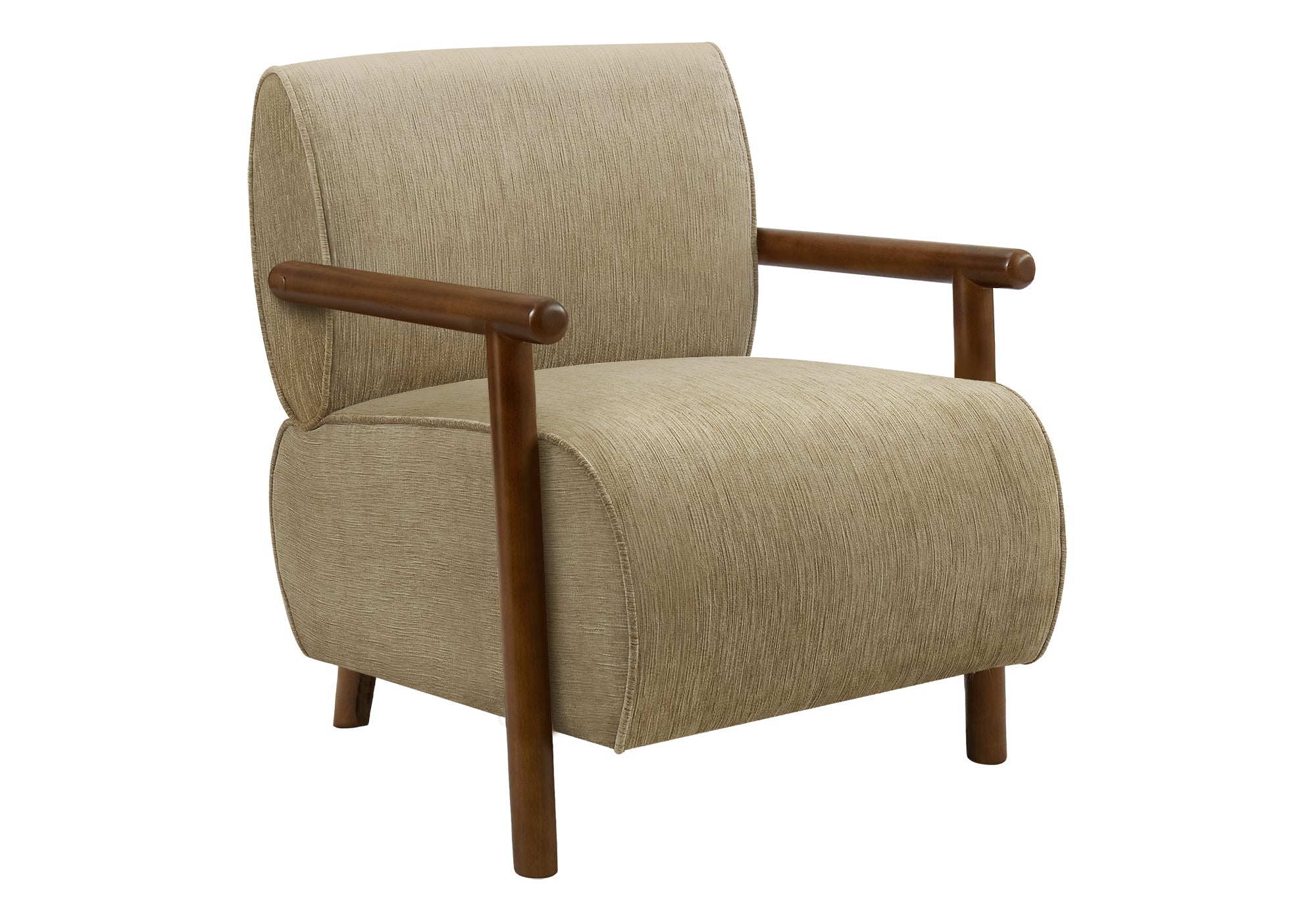 Accent Chair 31"H Light Brown Upholstered Modern-DECOROLALA