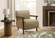 Accent Chair 31"H Light Brown Upholstered Modern-DECOROLALA