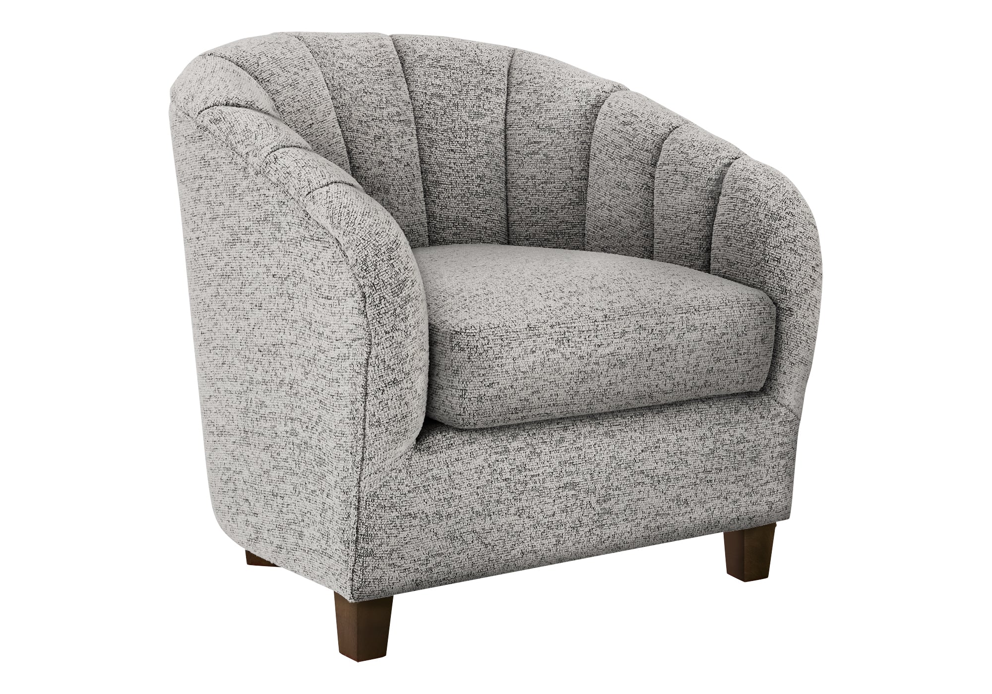 Accent Chair 31"H Silver Barrel Back Upholstered-DECOROLALA