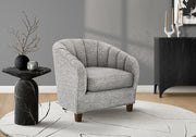 Accent Chair 31"H Silver Barrel Back Upholstered-DECOROLALA