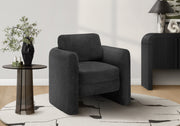 Accent Chair 32"H Black Barrel Back Contemporary-DECOROLALA