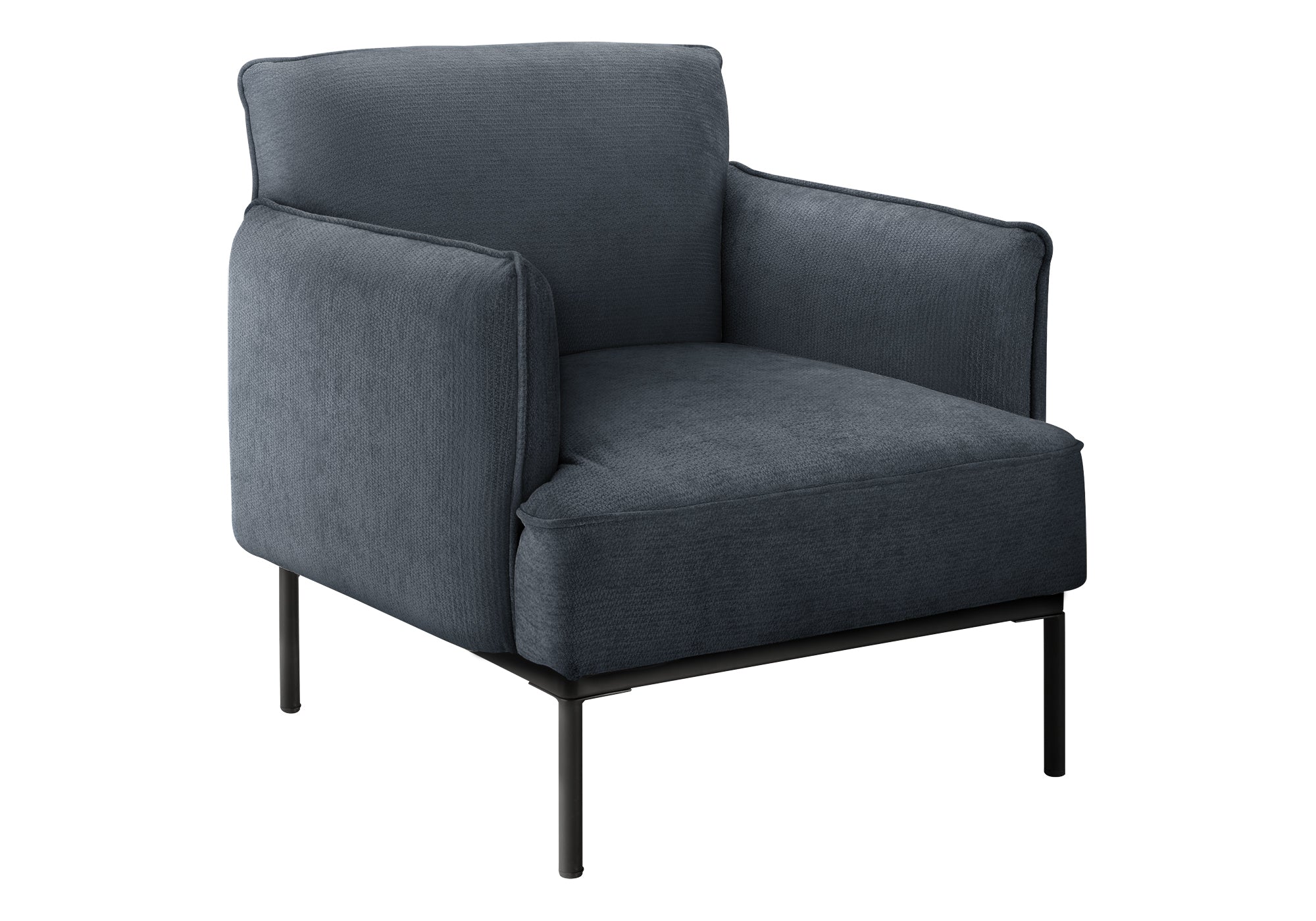 Accent Chair 33" Blue Fabric Contemporary Modern-DECOROLALA