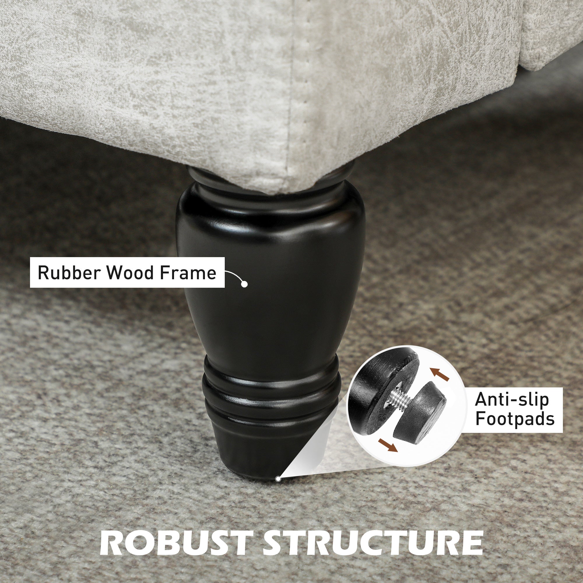 Accent Chair - Cream White Leathaire-DECOROLALA