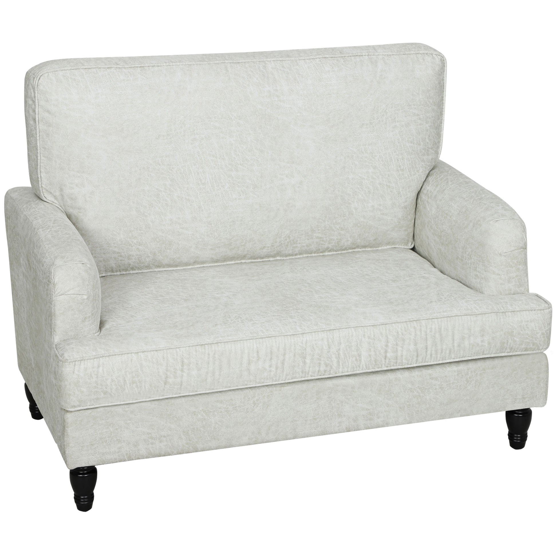 Accent Chair - Cream White Leathaire-DECOROLALA