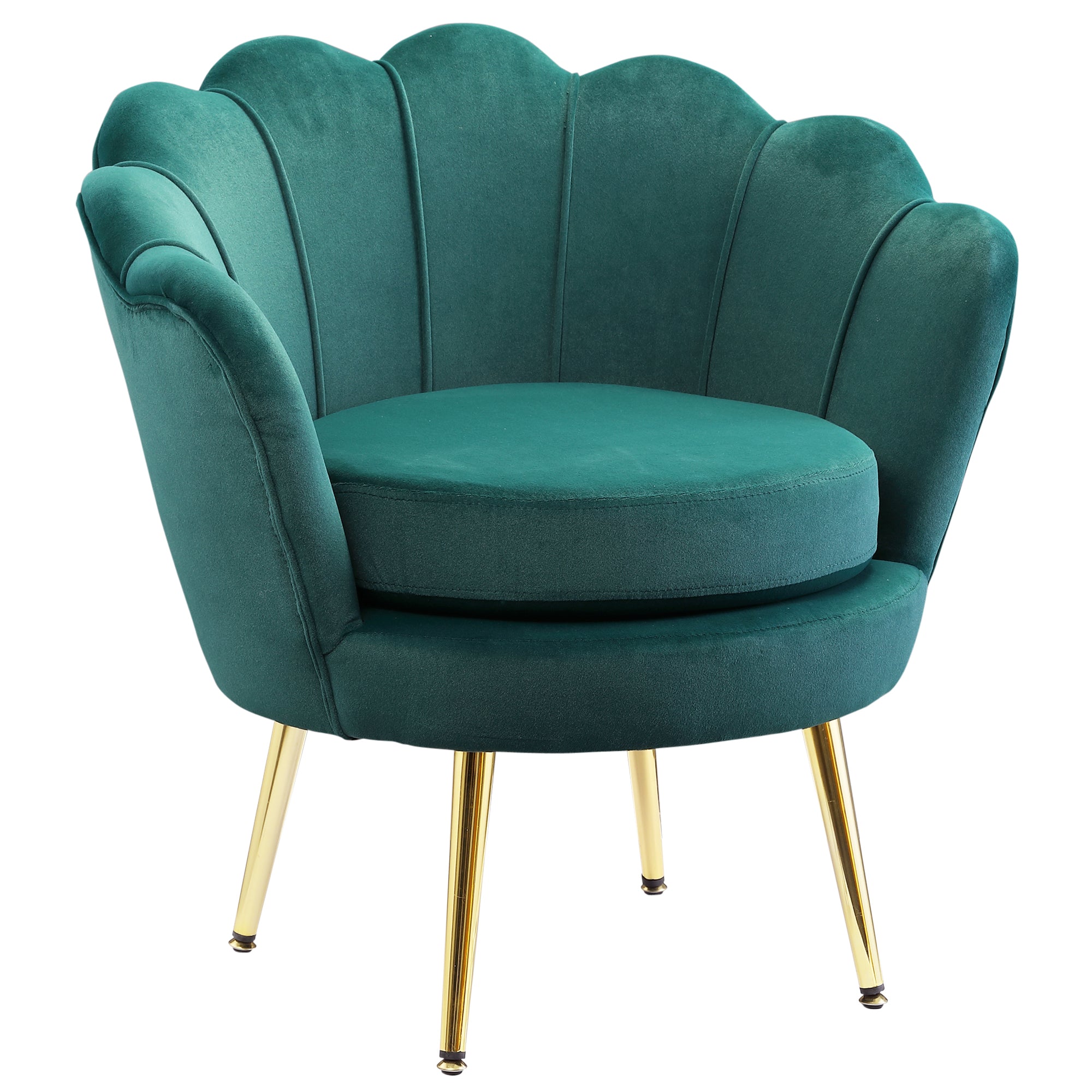 Accent Chair - Dark Green Velvet-Touch Club Chair-DECOROLALA