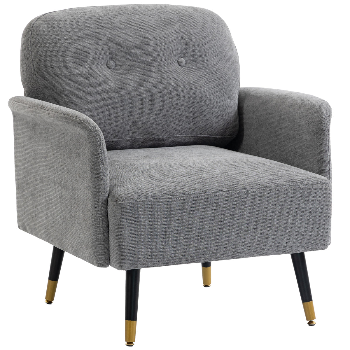 Accent Chair - Grey Tufted Modern-DECOROLALA