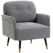 Accent Chair - Grey Tufted Modern-DECOROLALA