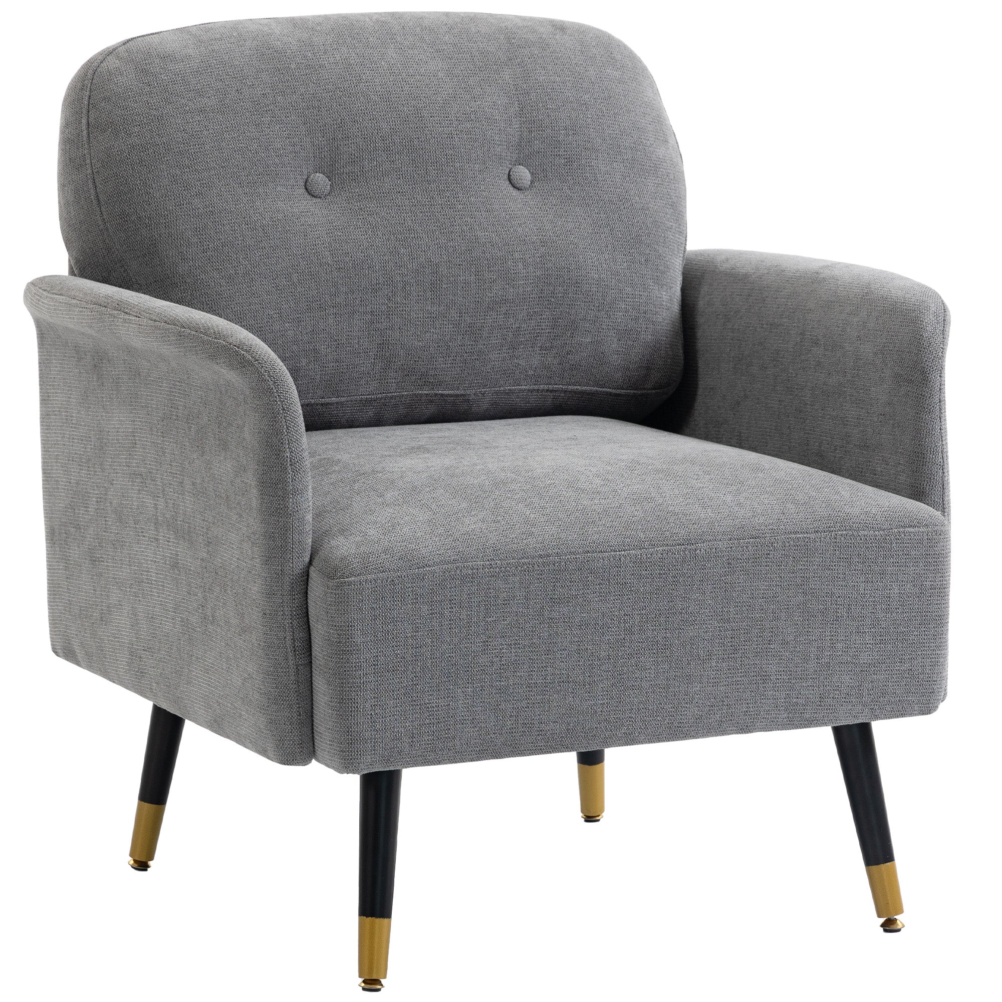 Accent Chair - Grey Tufted Modern-DECOROLALA