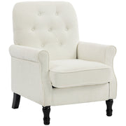 Accent Chair Mid-Century Modern Armchair Cream-DECOROLALA