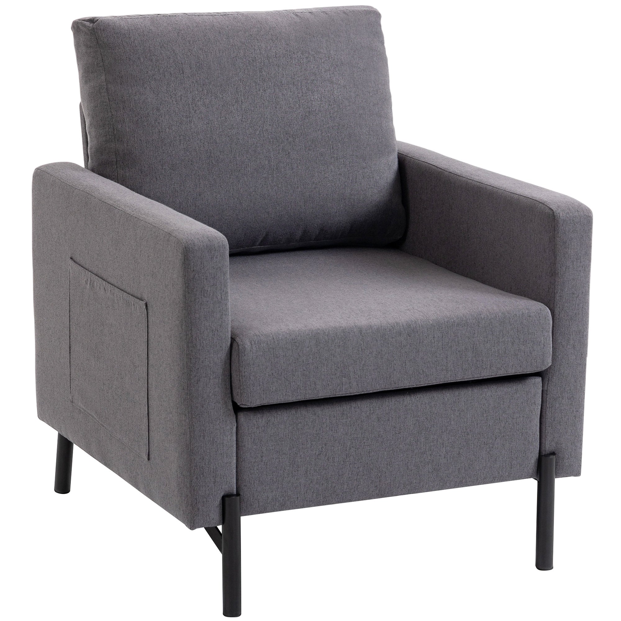Accent Chair Modern Dark Grey-DECOROLALA