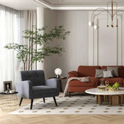 Accent Chair + Side Table + L-Shaped Sectional Sofa /3-Piece Modern Living Room Furniture Set/-Sofas & Loveseats-DECOROLALA