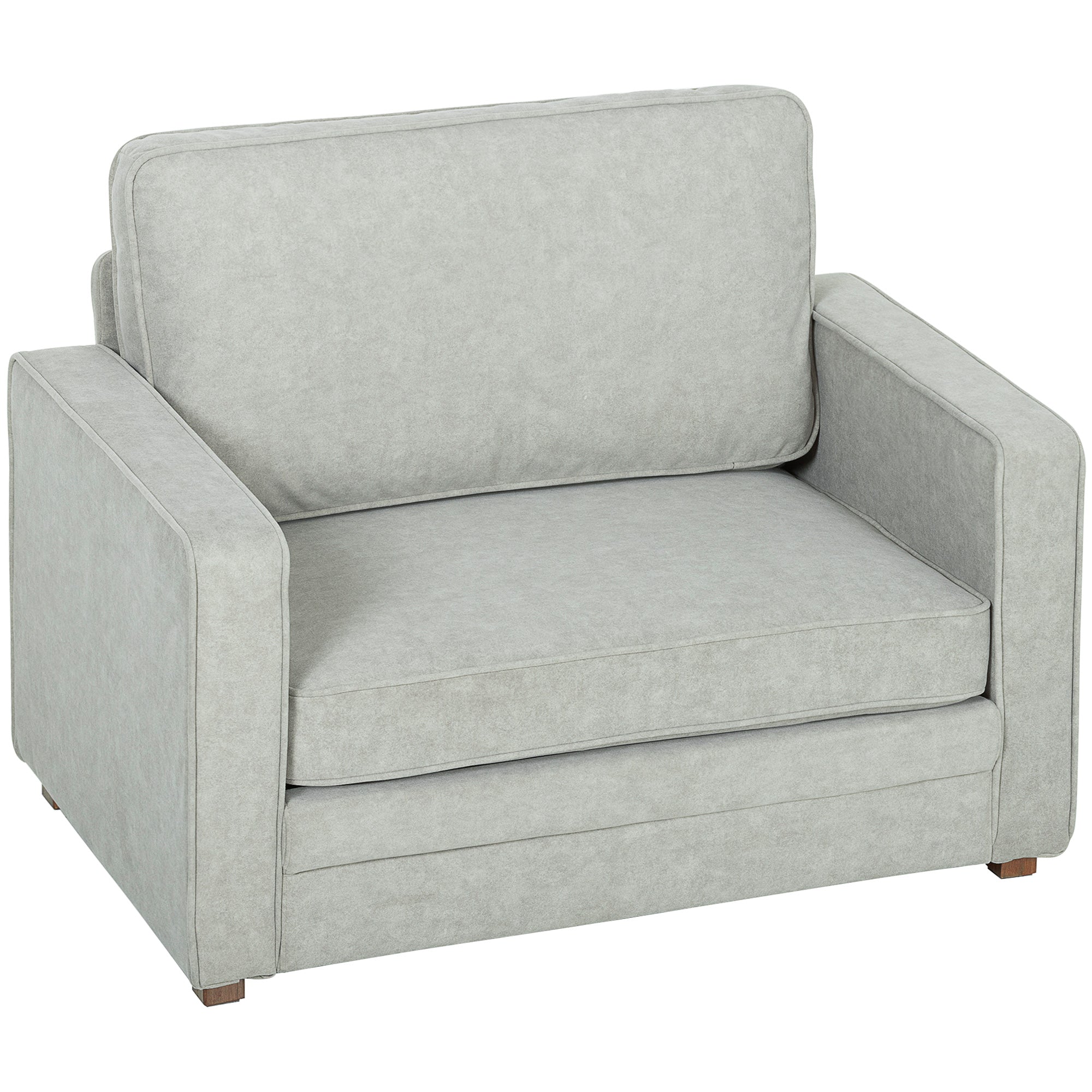 Accent Chair Velvet Grey 35.4" Wide Seat-DECOROLALA