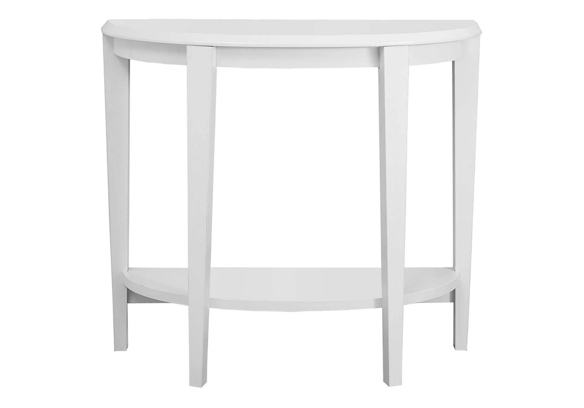Accent Console Table 36"L White Half-Moon-Accent Table-DECOROLALA
