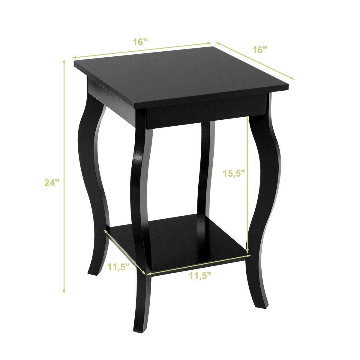 Accent Sofa End Side Table-Black-End & Side Tables-DECOROLALA