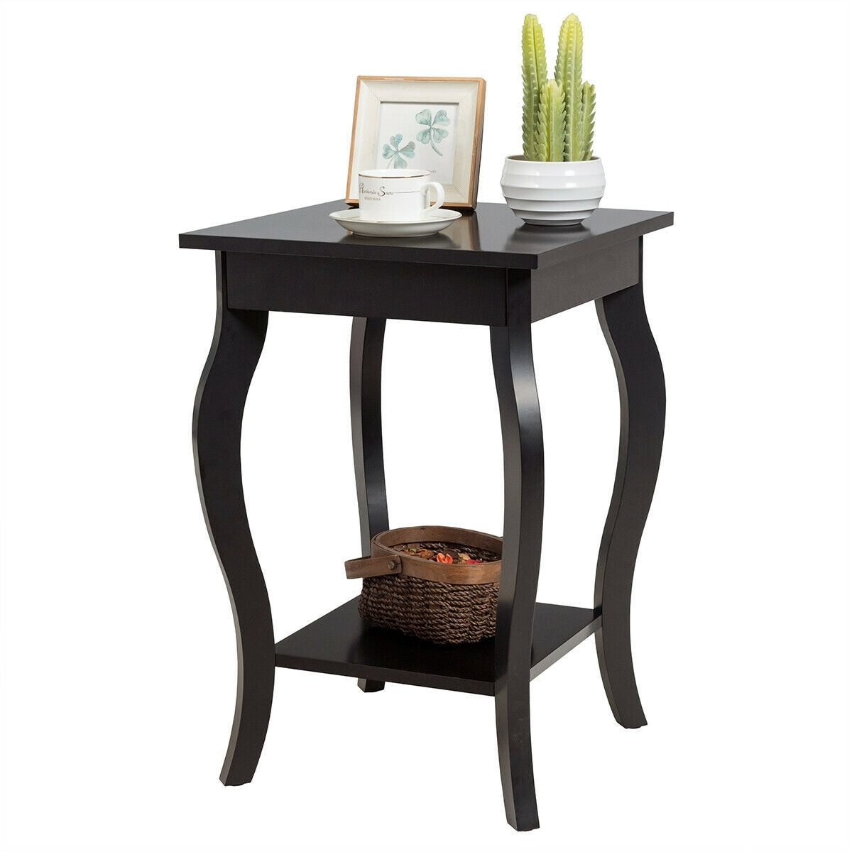 Accent Sofa End Side Table-Brown-End & Side Tables-DECOROLALA