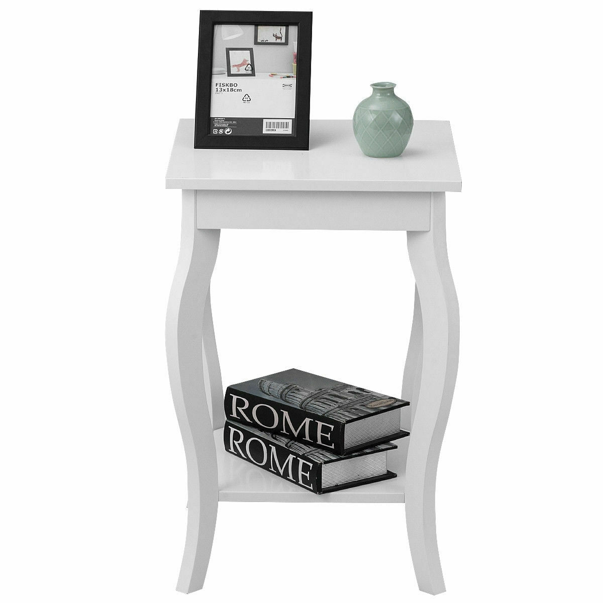 Accent Sofa End Side Table-White-End & Side Tables-DECOROLALA