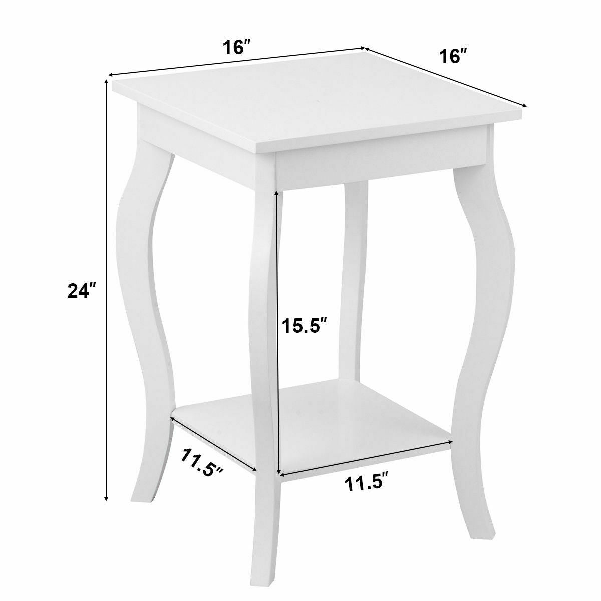 Accent Sofa End Side Table-White-End & Side Tables-DECOROLALA
