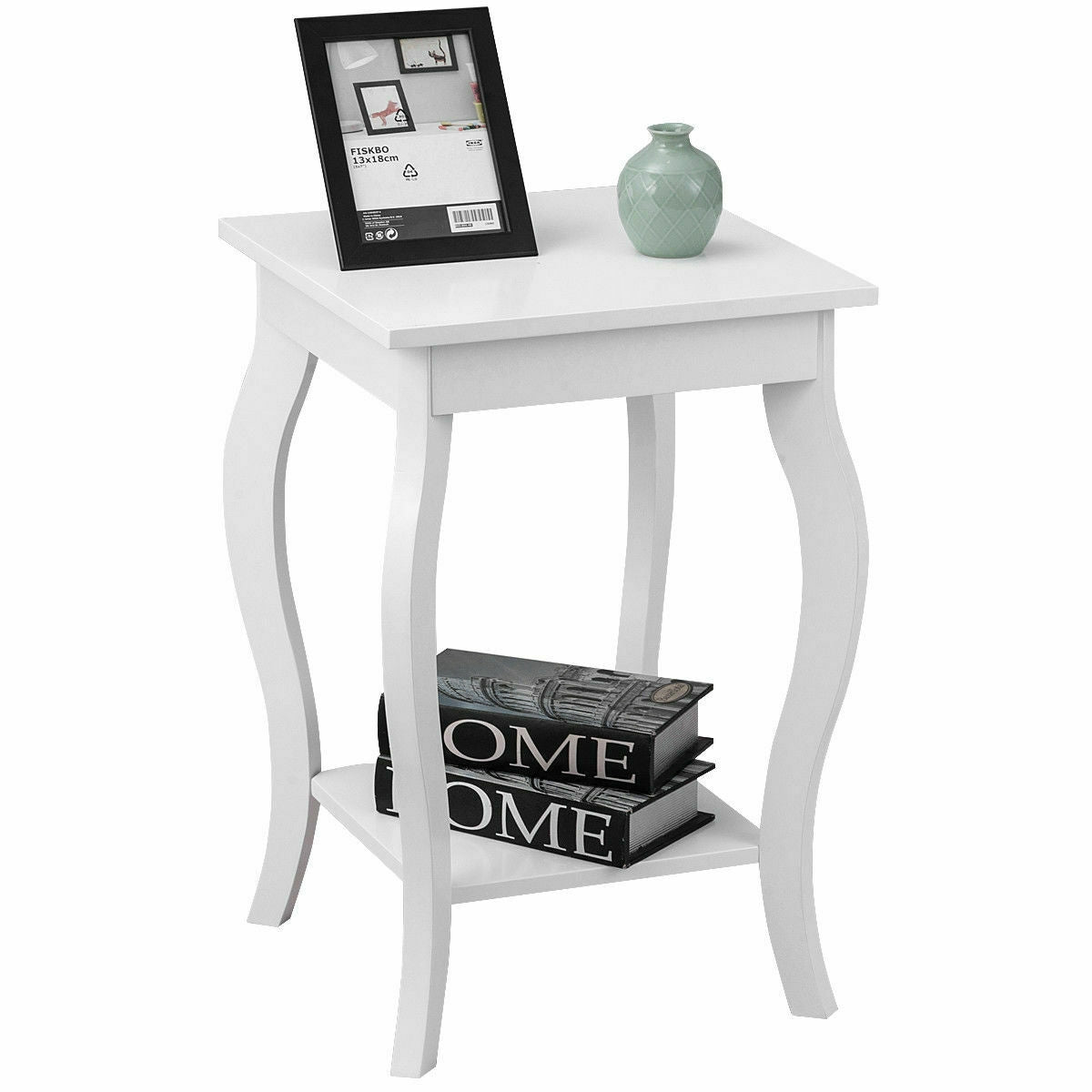 Accent Sofa End Side Table-White-End & Side Tables-DECOROLALA