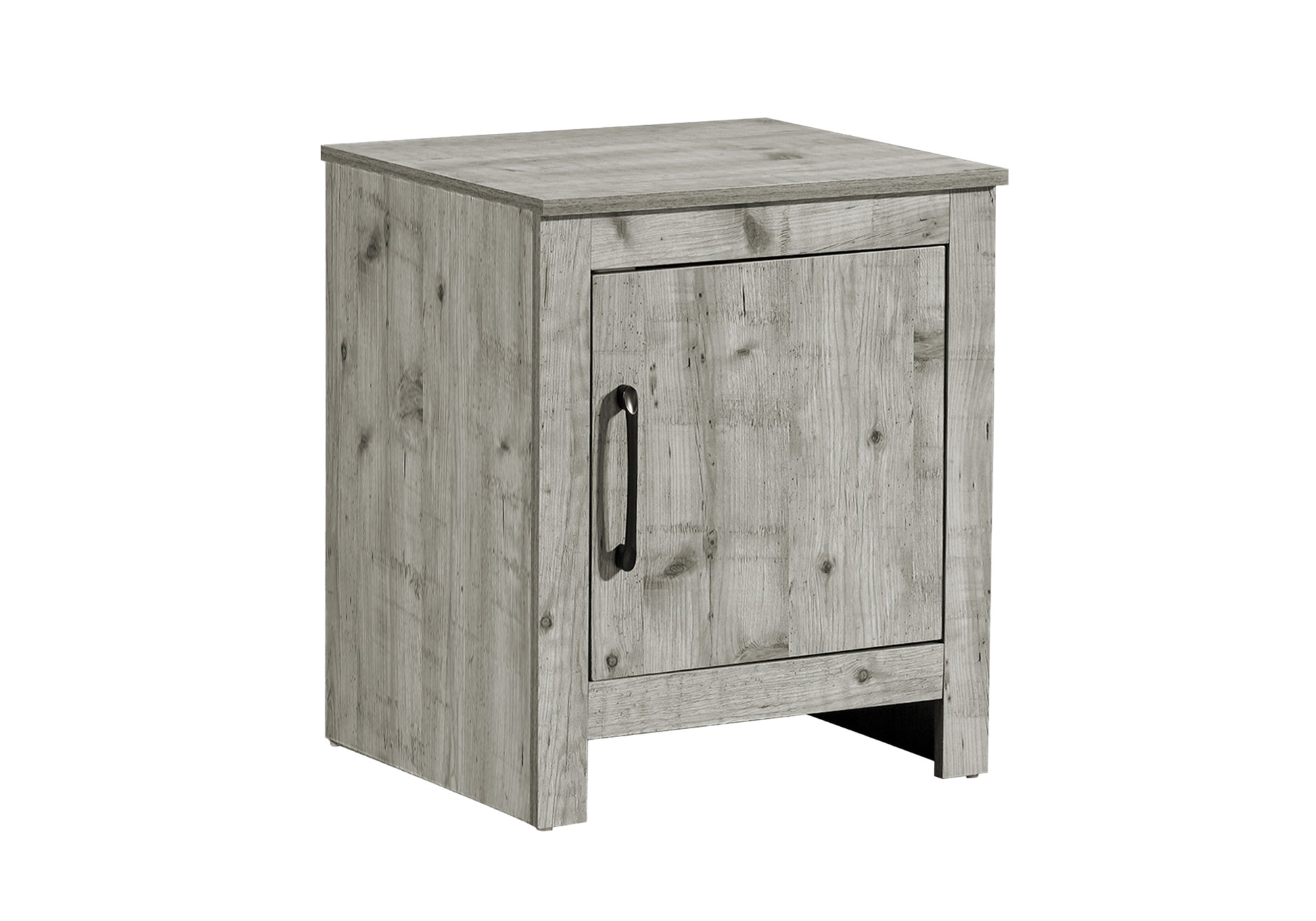 Accent Table, 22" H, End, Side Table, Storage, Side, Nightstand, Living Room, Bedroom, Rustique Grey Laminate, Transitional-DECOROLALA