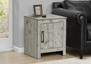 Accent Table, 22" H, End, Side Table, Storage, Side, Nightstand, Living Room, Bedroom, Rustique Grey Laminate, Transitional-DECOROLALA