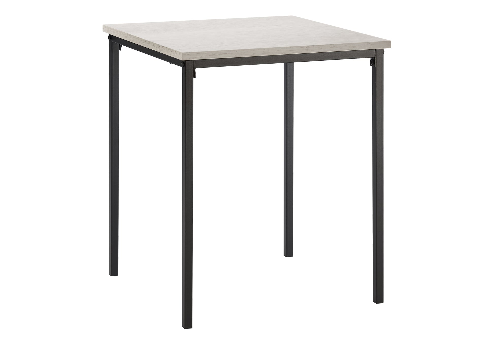 Accent Table 22" H Square Washed Oak Black Metal-DECOROLALA