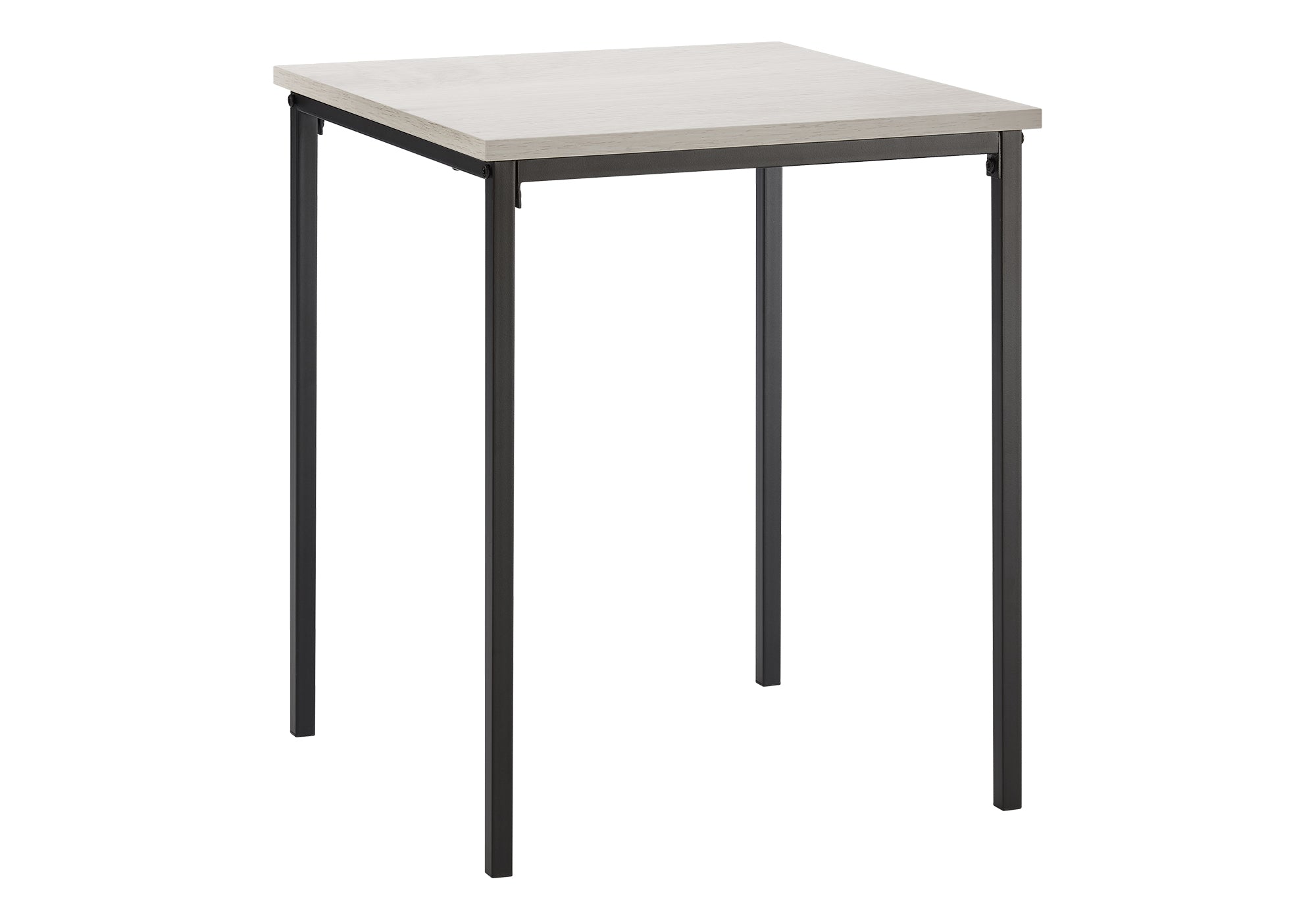 Accent Table 22" H Square Washed Oak Black Metal-DECOROLALA