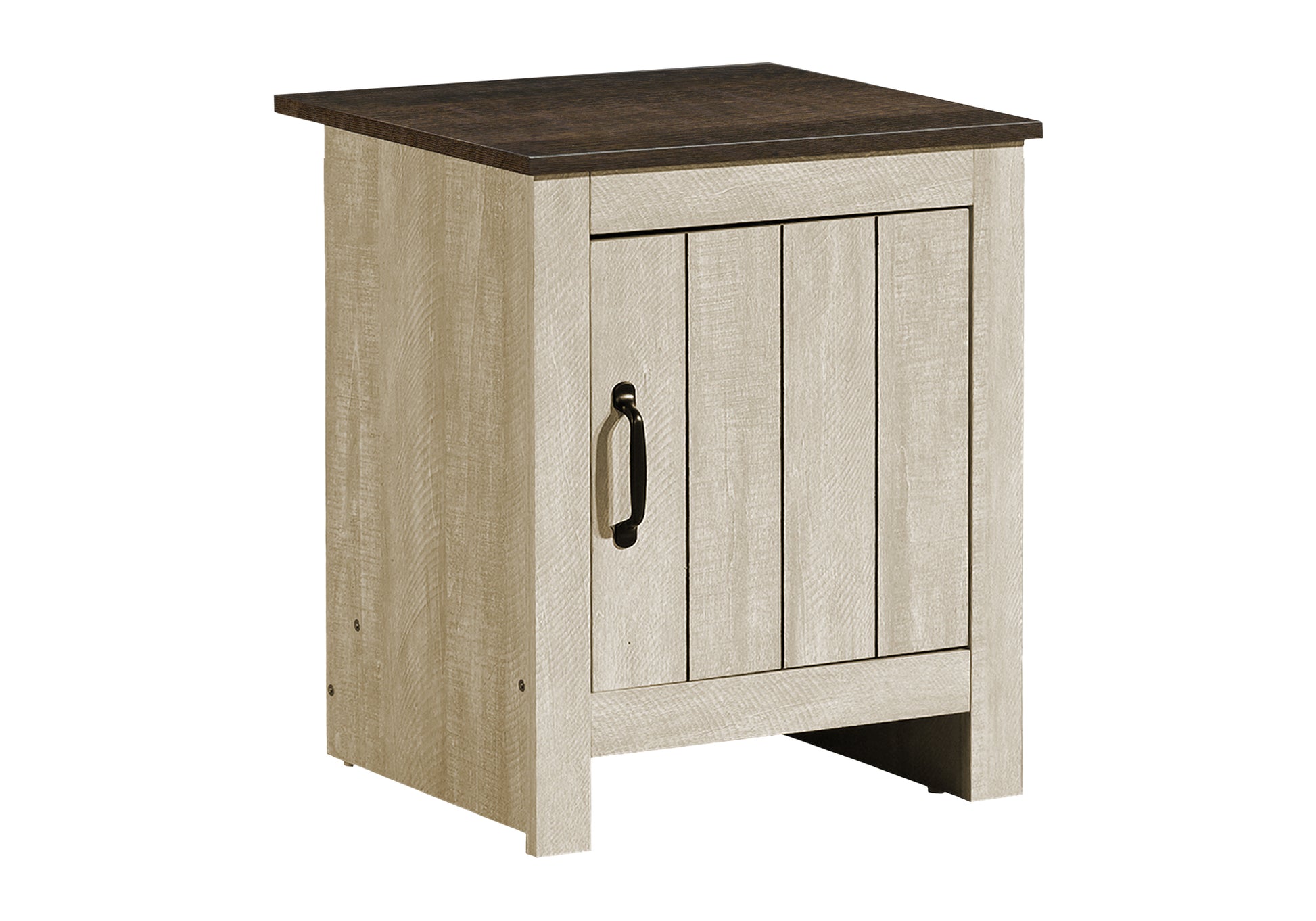 Accent Table 22" H Storage Beige Oak-DECOROLALA