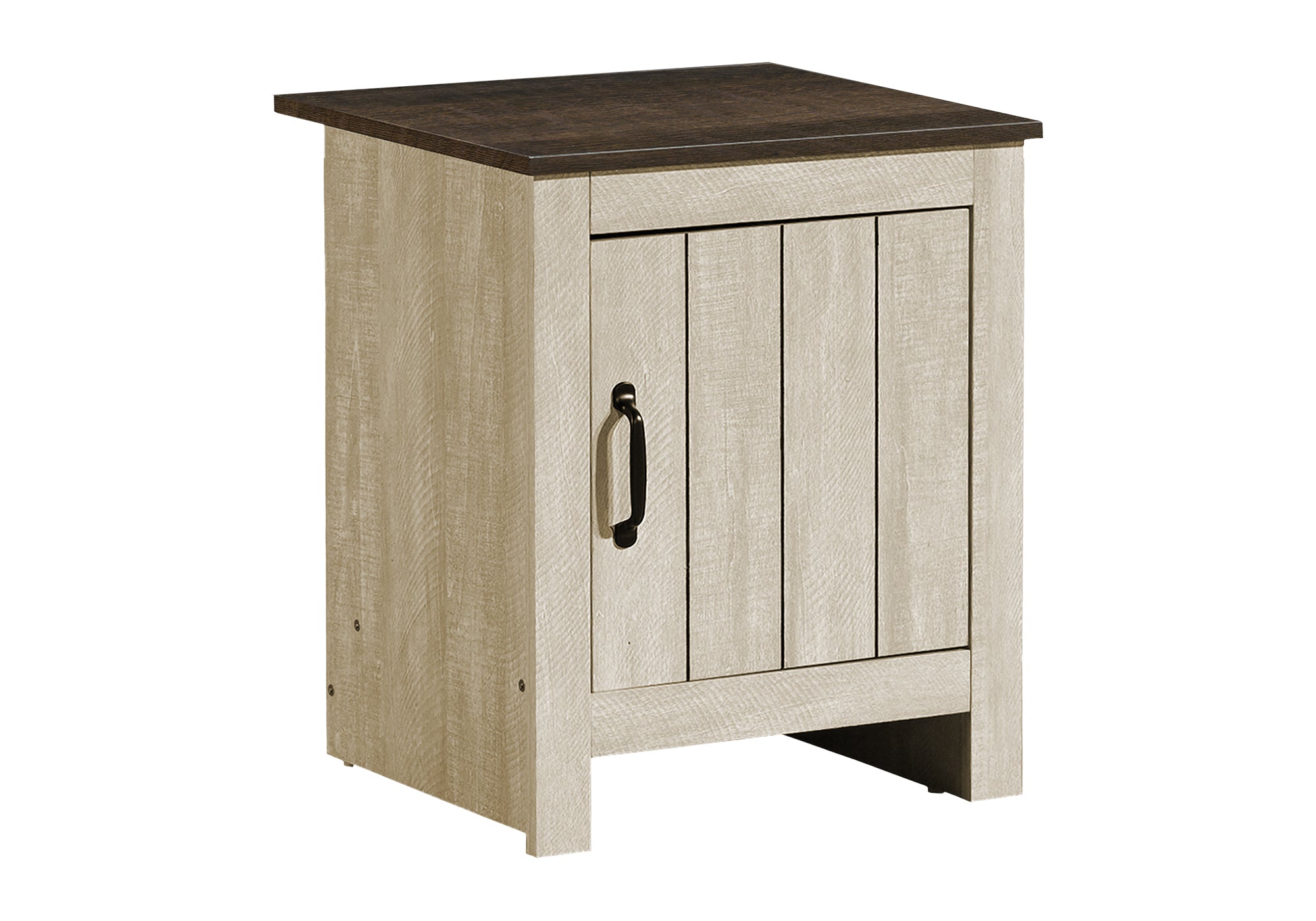 Accent Table 22" H Storage Beige Oak-DECOROLALA