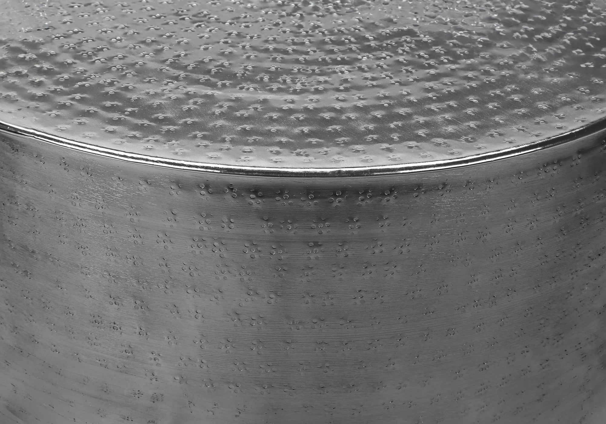 Accent Table - 22"H / Antique Copper Iron Metal Drum End-Accent Table-DECOROLALA