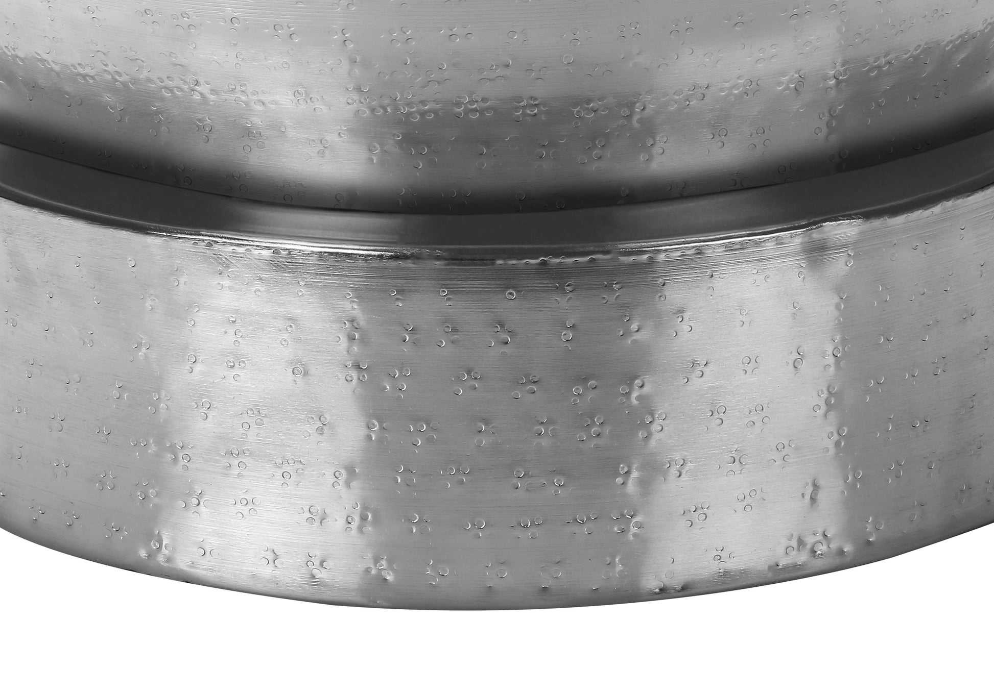 Accent Table - 22"H / Antique Copper Iron Metal Drum End-Accent Table-DECOROLALA