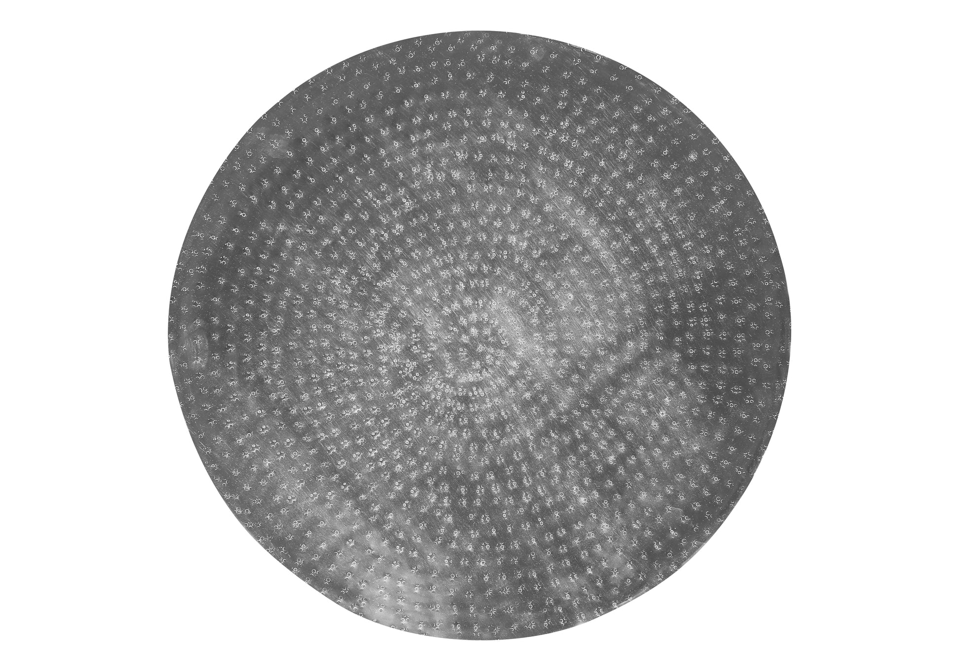 Accent Table - 22"H / Antique Copper Iron Metal Drum End-Accent Table-DECOROLALA