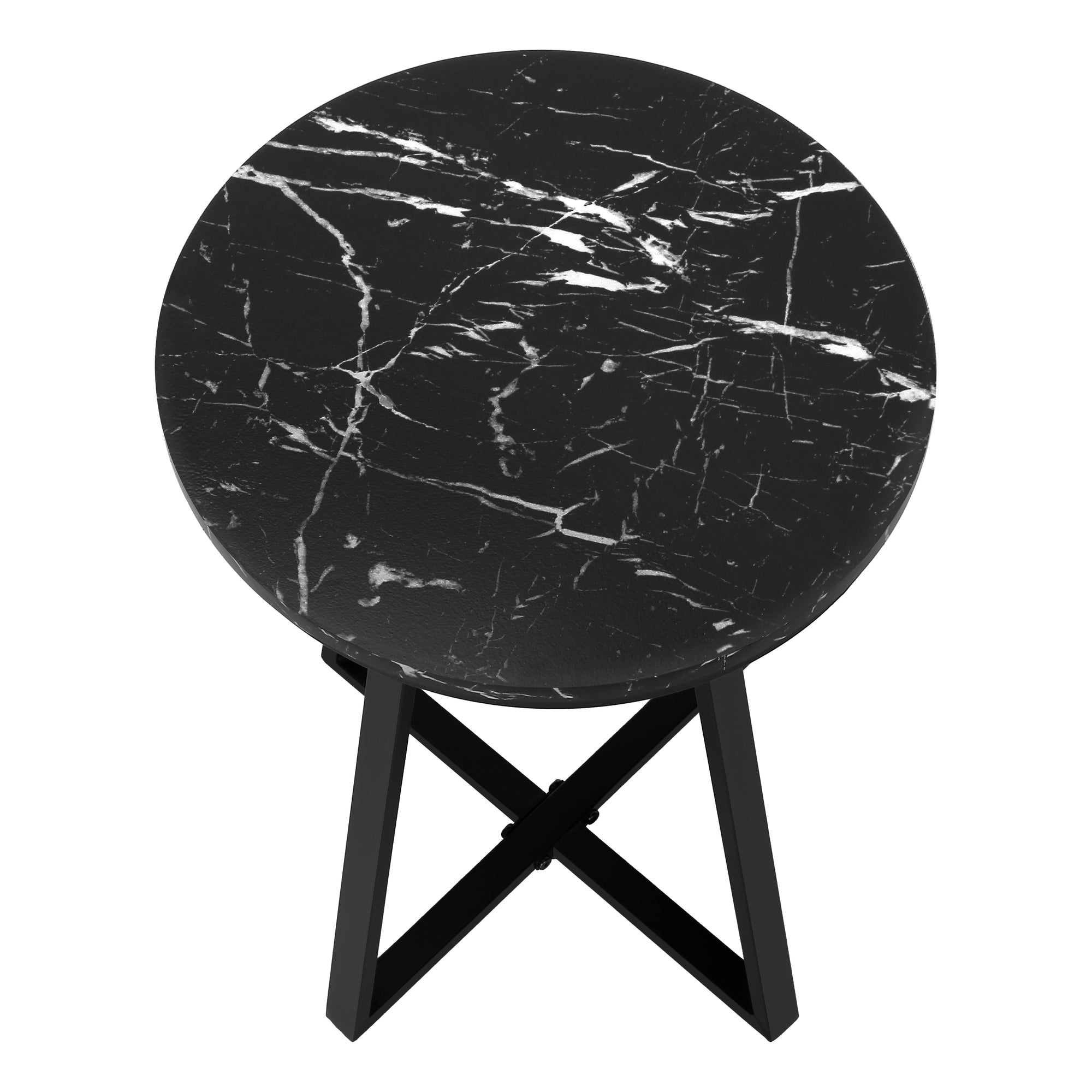 Accent Table - 22"H / Black / Black Metal-Accent Table-DECOROLALA