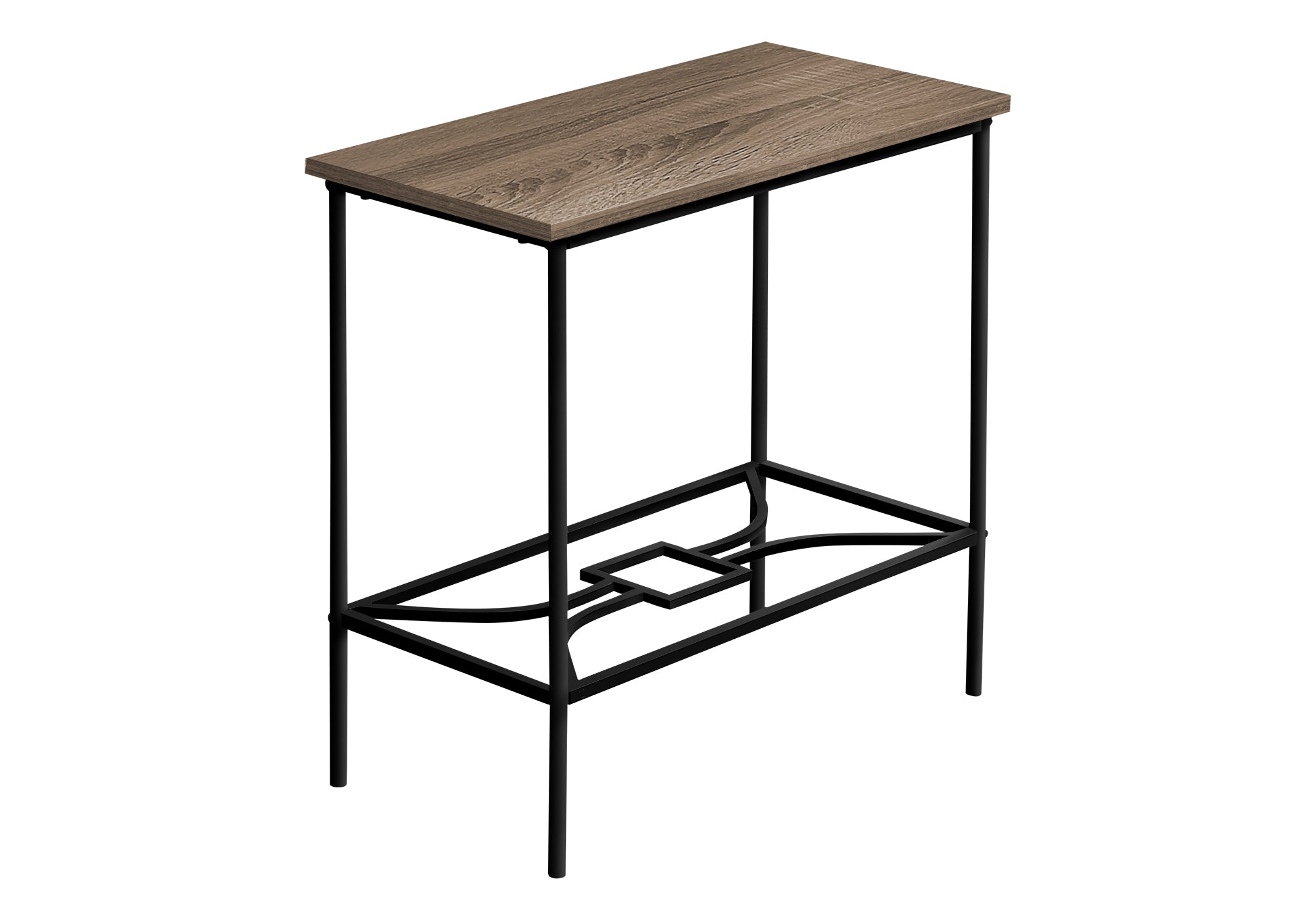 Accent Table - 22"H / Black Marble / Black Metal-Accent Table-DECOROLALA