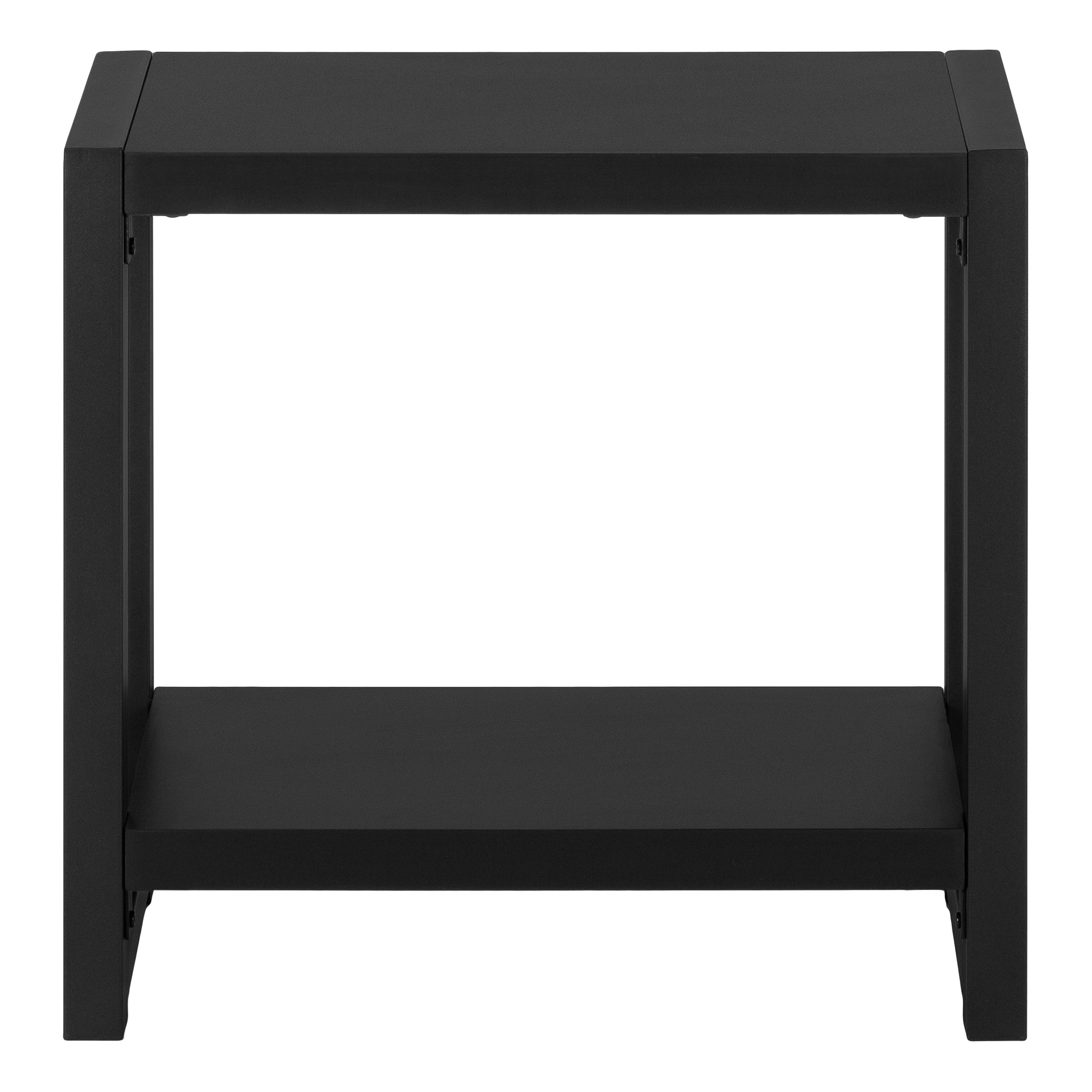 Accent Table 22"H Black Metal 2-Tier-Accent Table-DECOROLALA