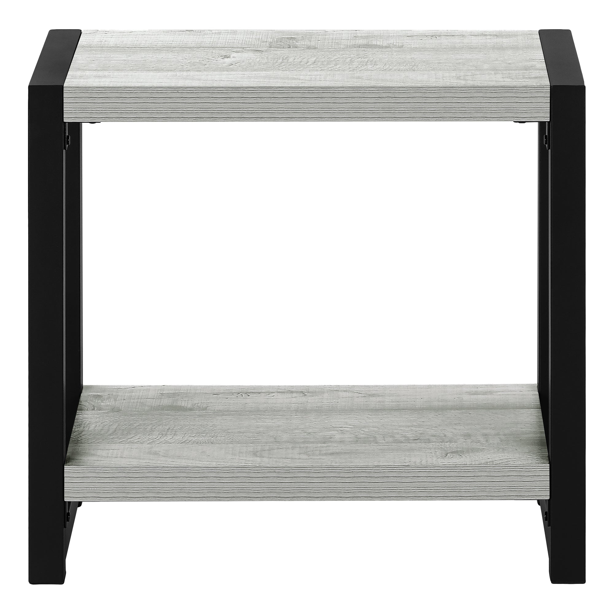 Accent Table 22"H Black Metal 2-Tier-Accent Table-DECOROLALA