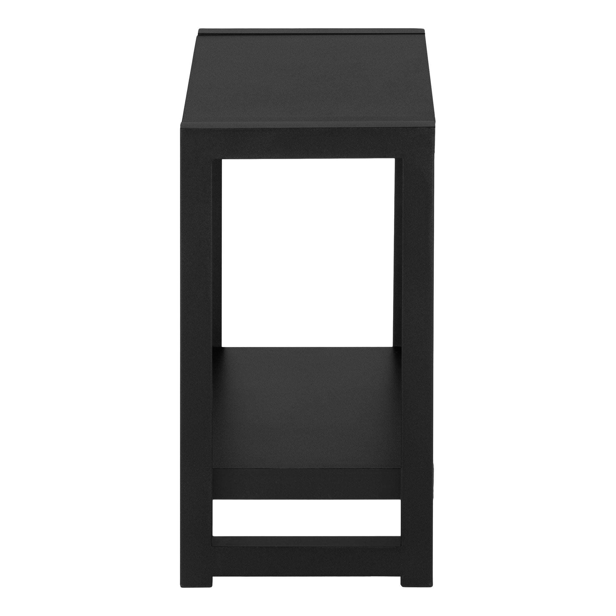 Accent Table 22"H Black Metal 2-Tier-Accent Table-DECOROLALA