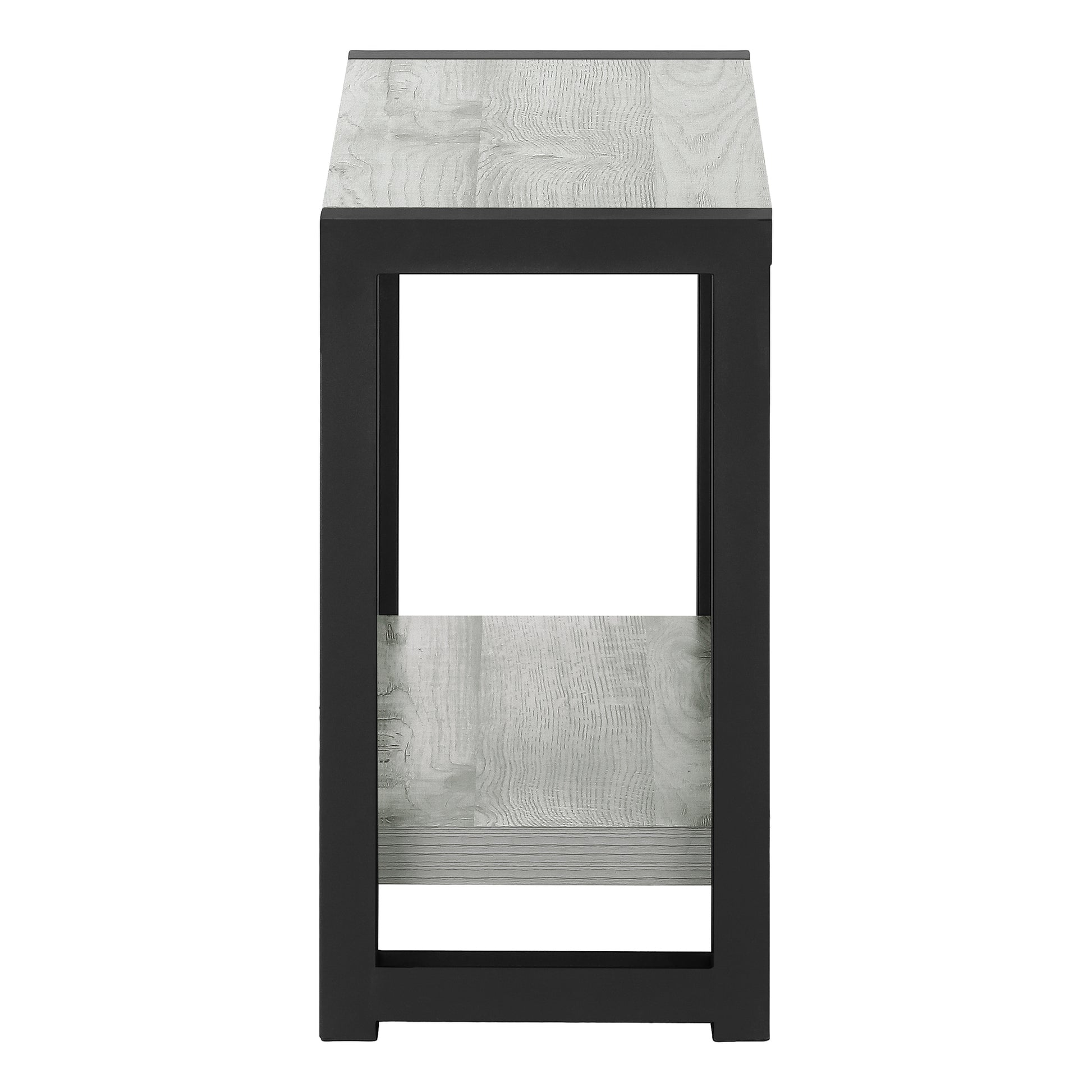 Accent Table 22"H Black Metal 2-Tier-Accent Table-DECOROLALA