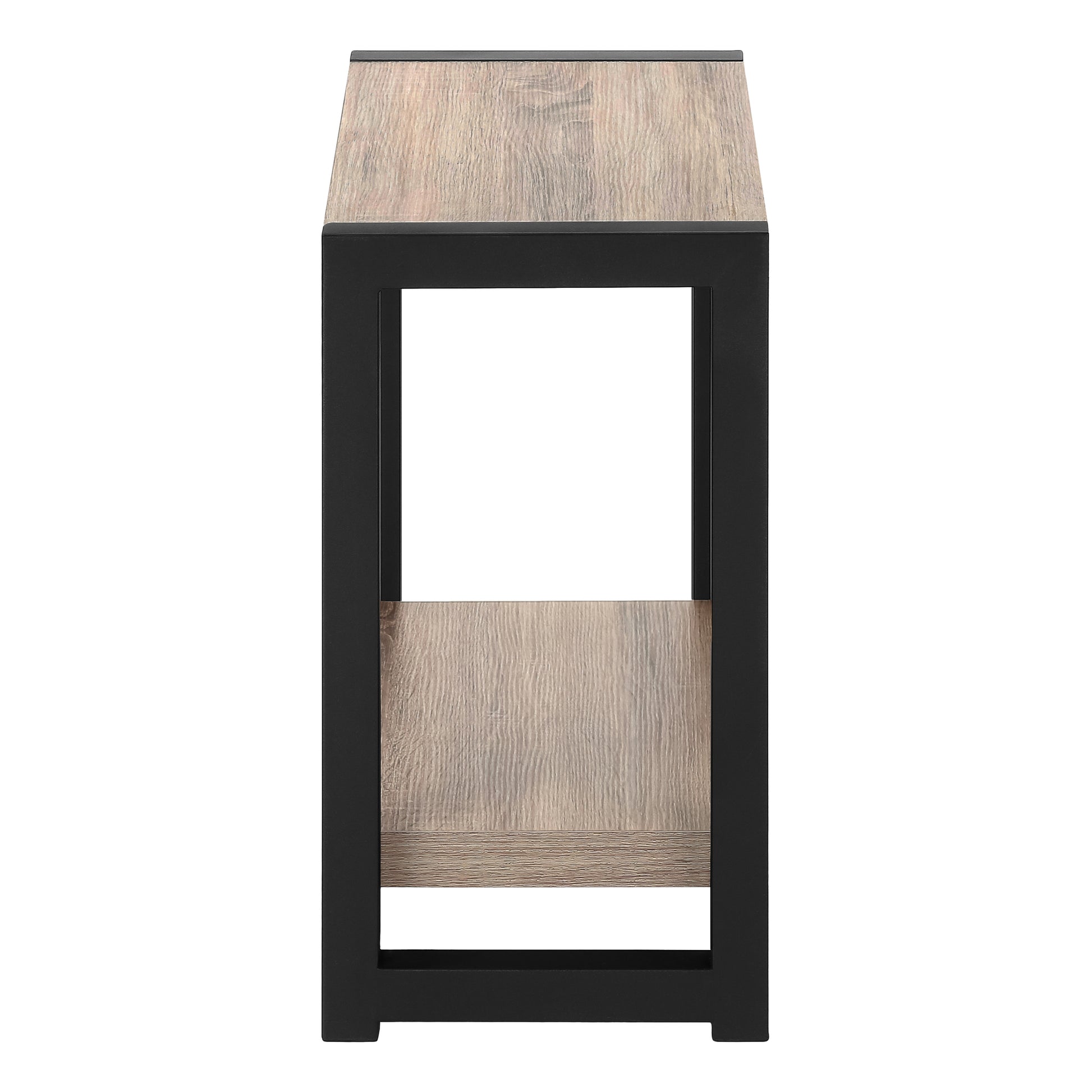 Accent Table 22"H Black Metal 2-Tier-Accent Table-DECOROLALA