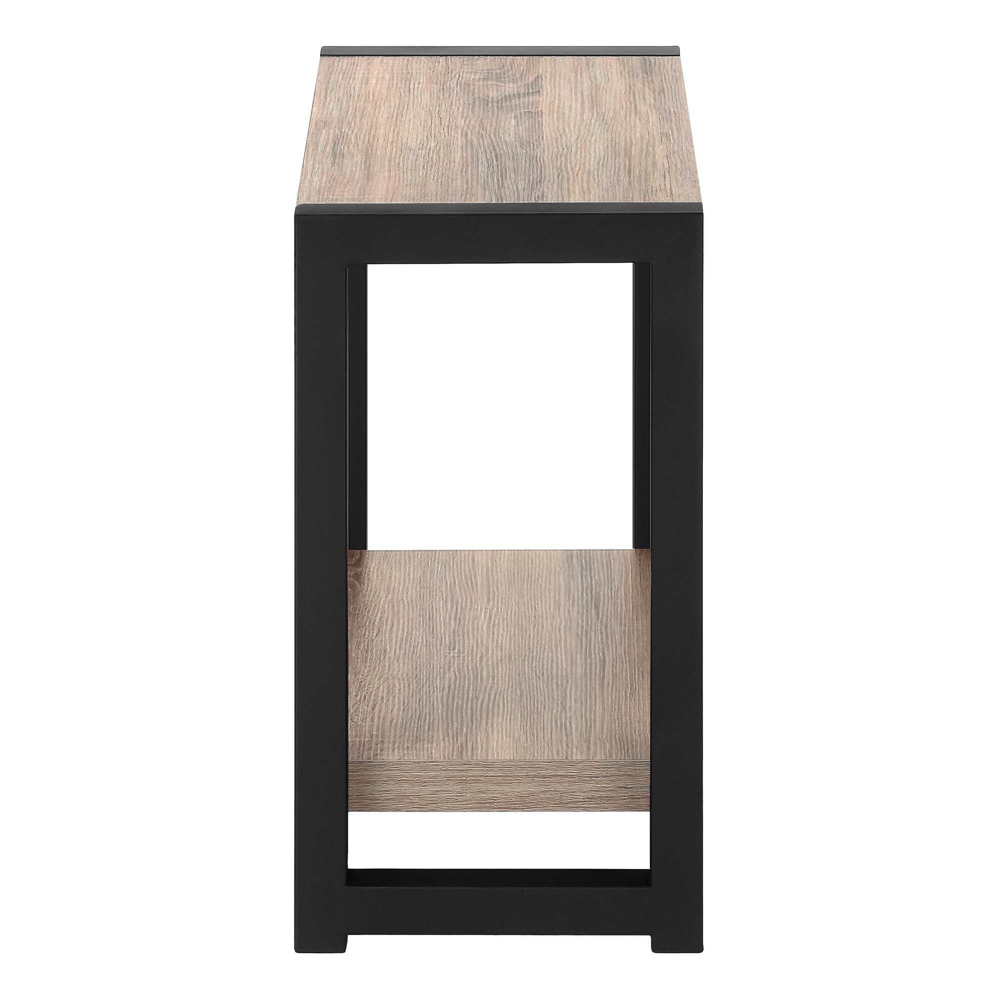 Accent Table 22"H Black Metal 2-Tier-Accent Table-DECOROLALA