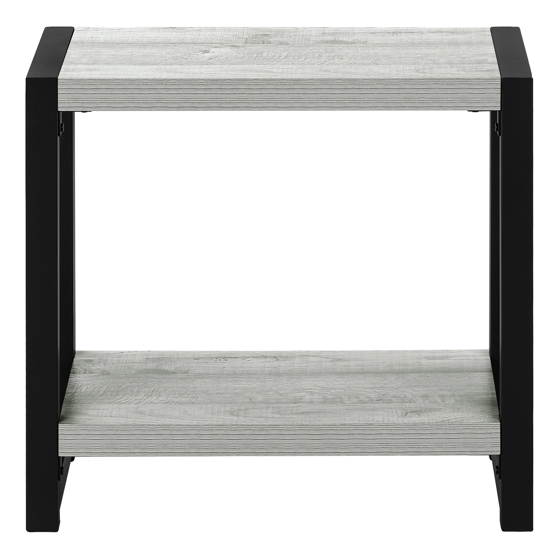 Accent Table 22"H Black Metal 2-Tier-Accent Table-DECOROLALA