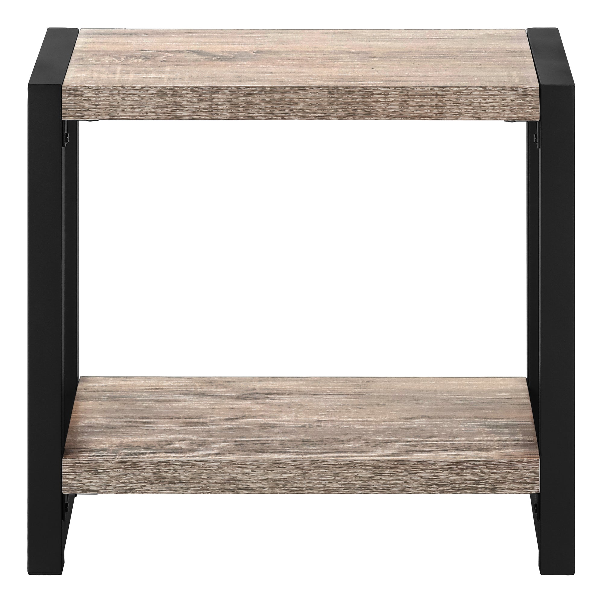 Accent Table 22"H Black Metal 2-Tier-Accent Table-DECOROLALA