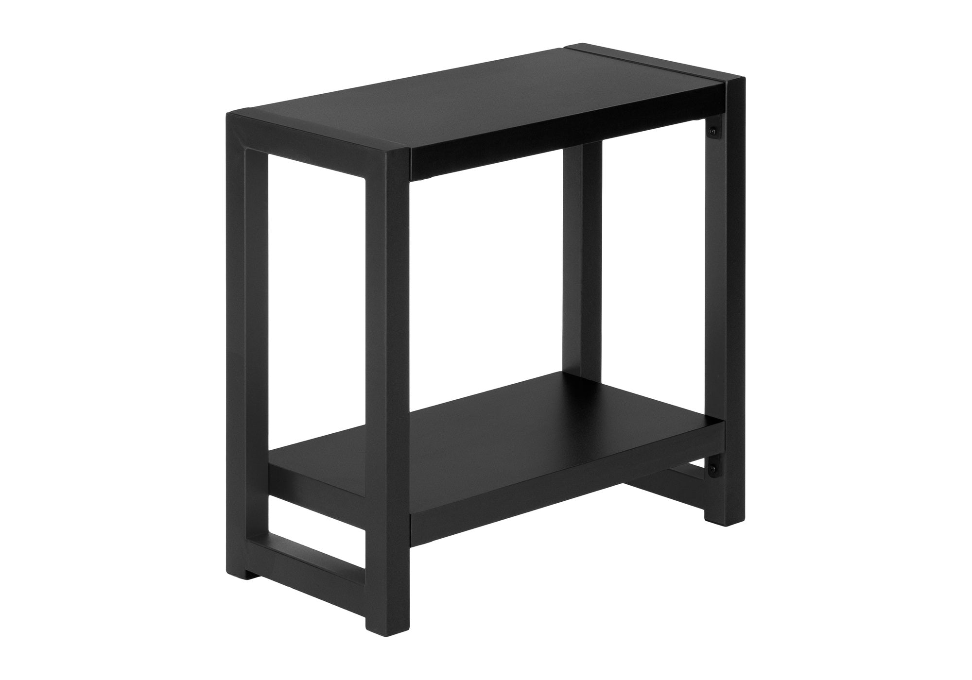 Accent Table 22"H Black Metal 2-Tier-Accent Table-DECOROLALA