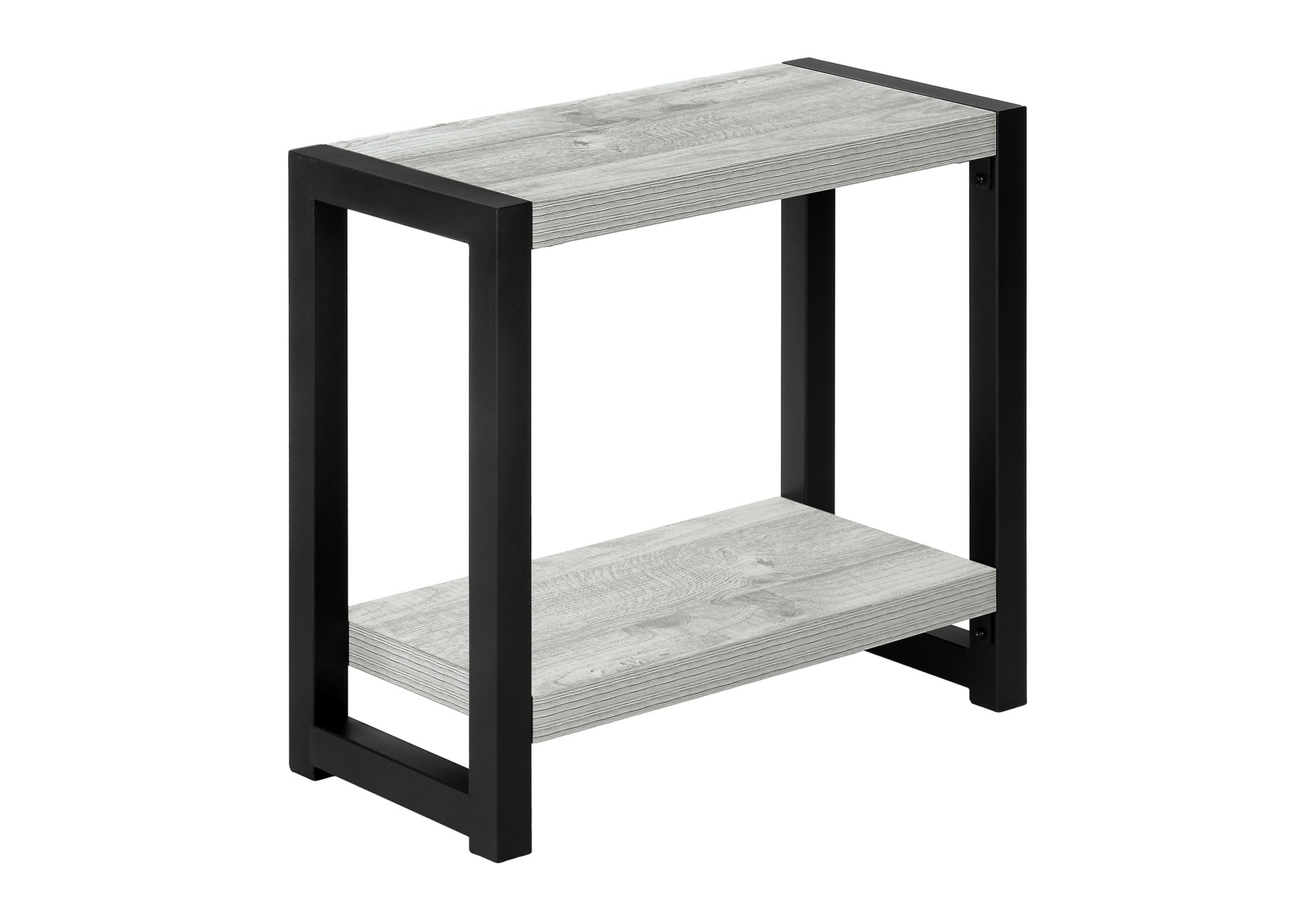 Accent Table 22"H Black Metal 2-Tier-Accent Table-DECOROLALA