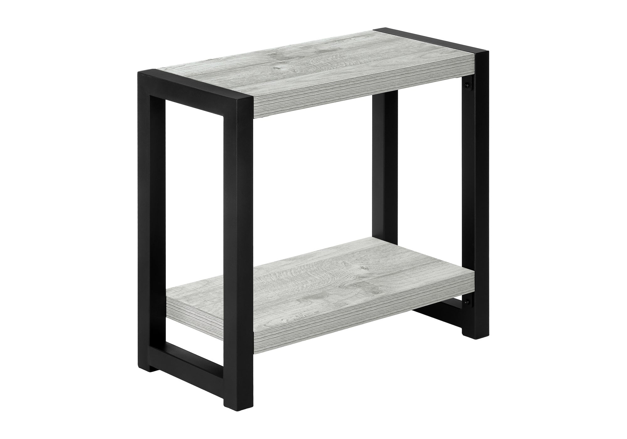 Accent Table 22"H Black Metal 2-Tier-Accent Table-DECOROLALA