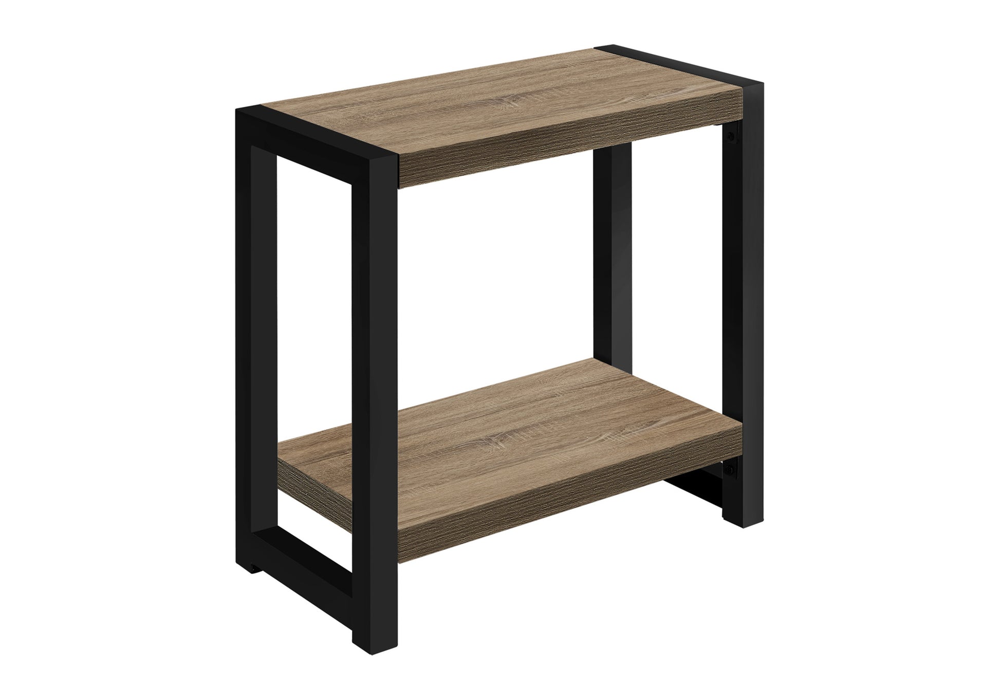 Accent Table 22"H Black Metal 2-Tier-Accent Table-DECOROLALA