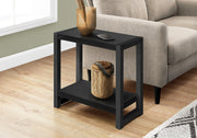 Accent Table 22"H Black Metal 2-Tier-Accent Table-DECOROLALA