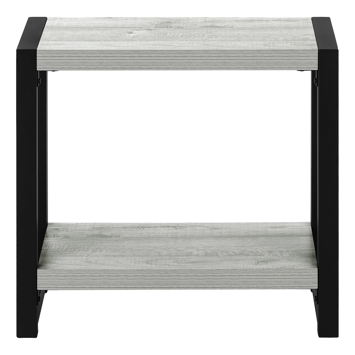 Accent Table 22"H Black Metal 2-Tier-Accent Tables-DECOROLALA